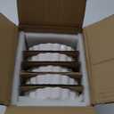Foraineam 6 Pack 8 Ounce Porcelain Creme Brulee Ramekins Mini Fluted Quiche Dishes, 6 Inch Tart Pan Round Pie Plates for Baking, Dishwasher and Oven Safe