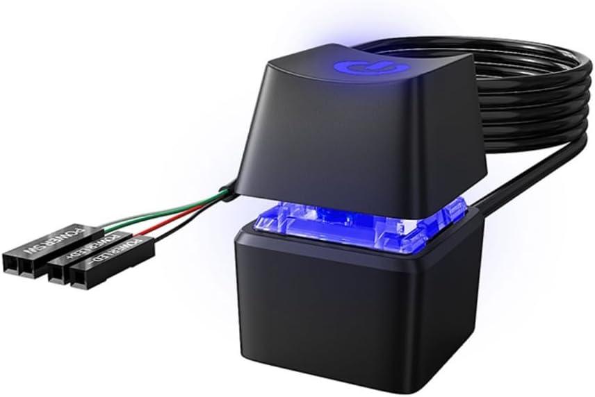 PC Power Button Extension, Computer Power Switch Button, Desktop On Off Control Adapter (5m)