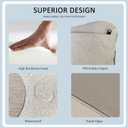 19"x19" Outdoor Universal Cushion Set of 1, Patio Cushions with Handles & Ties, Water-Proof Stain-Resistant UV Resistant Weather Resistant High Resilience Foam,Natural Linen