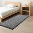 1.3" Thick Baby Play Mat for Floor, 28x72 Foam Tummy Time Mat, Padded Support Soft Plush Bedside Rugs for Infant Kids Toddler Crawling Kick Activity (Dark Grey)