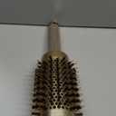 AIMIKE Round Hair Brush, Nano Thermal Ceramic & Ionic Tech, 2.1 Inch Barrel with Boar Bristles for Enhanced Texture, Golden, Hair Drying, Styling, Curling and Shine + 4 Free Clips, 53mm-2.1 Inch Brush