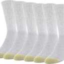 GOLDTOE Men's 656S Cotton Crew Athletic Socks (Multipack) (Large)