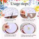 2 Sheets Stick and Stitch Embroidery Patterns, Embroidery Pattern Water Soluble Embroidery Stabilizers Wash Away Embroidery-Paper Designs with Pre-Printed Floral Letter for Hand Sewing Beginners