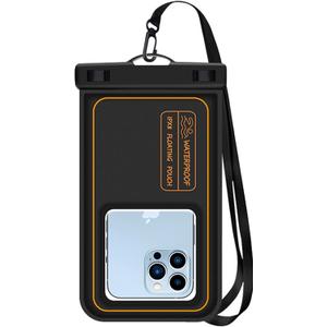 Floating Waterproof Phone Pouch IPX8 Waterproof Phone Case for iPhone 16 15 Pro Max 14 Plus 13 12 11 XR XS SE Galaxy S24 S23 S22 FE Up to 7.2'', Water Proof Dry Bag For Beach Swim Kayak