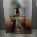 Jesus Hugging Woman Canvas Wall Art Jesus And Girl Paintings Pictures Wall Decor Christian Healing Embrace Bible Stories Poster Printing Artwork for Bedroom Living Room Church Dining Home Decoration (24L"x36W")