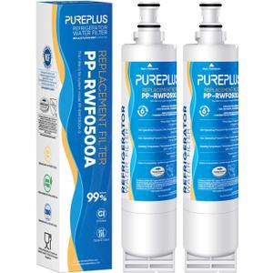 PUREPLUS 4396508 Refrigerator Water Filter, Replacement for EDR5RXD1, EveryDrop Filter 5, 4396510, 4392857, Kenmore 46-9010, 9085, LC400V, WF-NLC240V, RFC0500A, WF285, W10186668, 2 Pack