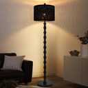 AHDWDW Gothic Black Floor Lamp for Living Room Bedroom, Vintage Standing Tall Lamp with Drum Lampshade, Farmhouse Unique Floor Lamps,Modern Mid Century Iron Floor Lamp for Office Corner(Bulb Included)