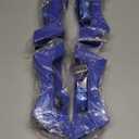 4Pcs Cylinder Wall Mounted Bracket Propane Tank Holder Gas Cylinder Holder with SUS 304 Screws & 59 Inch Straps Supported 4"-12",Blue