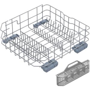 UPGRADED WD28X34744 WD28X26099 WD28X28918 WD28X22659 GDF510PSM0SS Dishwasher Lower Rack Compatible with GE Dishwasher Rack Parts WD28X34744 GDF510PSD1SS GE Dishwasher Rack Replacement Part with Wheel