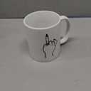 Veracco Ring Finger Engagement Coffee Mug Cool Just Married Cup Bridal Present Bride Mug Middle Finger Coffee Cup Bride Gifts Wedding Engaged Presents Bridal Shower Gifts (White)
