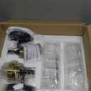 Emak Black and Gold Sconces Wall Decor Set of 2, Bathroom Vanity Light with Clear Glass Shade, Modern Wall Sconce for Bathroom, Bedroom, Living Room, Hallway, WS085-BKBGD-2PK, Black Gold & Clear Glass, 13 inch - 2PC