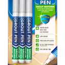 Grout Pen Light Grey Tile Paint Marker: Waterproof Grout Paint, Tile Grout Colorant and Sealer Pen - Light Grey, Narrow 5mm Tip (7mL) - 3 Pack