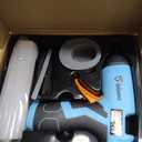 GoGonova Cordless Hot Glue Gun, 15s Fast Preheating with 2Ah Built-in Battery Hot Melt Glue Gun, Smart Power-Off, Kit with 25 Pcs Premium Mini Glue Sticks and USB-C Charging Port (Blue)