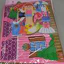 OKOOKO Dress Up House Felt Board 35PCS Double-Sided Foldable Dress Up Teaching Girls Toy Preschool Crafts Storytelling Early Learning Interactive Play Kit for Toddlers Kids (Pink)