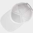 Men Adjustable Baseball Cap with Curved Breathable Quick-Drying Laser-Cut Mesh Back Closure Hat (White)