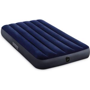 Intex 64757E DuraBeam Standard Downy Air Mattress: FiberTech  Twin Size  10in Bed Height  300lb Weight Capacity  Pump Sold Separately
