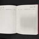BookFactory Equipment Log Book - 168 Pages 5'' x 7'' Red Cover Section Sewn Hardbound (Made in USA)