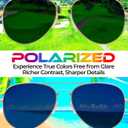 grinderPUNCH Polarized Classic Aviator Sunglasses Fashionable Lightweight Sunglasses for Men UV Protection