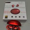 Heart Shaped Small Mini Earbuds Blue Tooth Ear Buds for Small Ears Canals Women Kids Girls, Red Cute Micro Tiny Invisible Hidden Kids Earbuds Wireless Bluetooth Headphones for iPhone Android Work