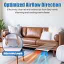 Dreyoo 1 Pack Air Vent Extender for Under Furniture, Adjustable Floor Vent Deflector (Extends from 16.5"-32"), Aluminum Alloy, Heat Resistant, Suitable for Under Bed, Sofa, Dresser, Improve Airflow