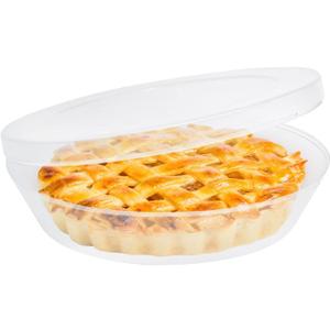 Pie Carrier with Airtight Lid - BPA Free Pie Storage Container with Cover - Transport Keeper for Most Bakery - Plastic Pie Dish Holder (Standard - No Handles)