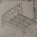 Merax King Bed Frame with 2 Built-in Led Lights and 2 Floating Storage Shelves, Luxury Velvet Upholstered Platform Bed Frame King Size with Wingback Headboard for Bedroom, No Box Spring Needed, Grey