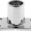 30/45/60/90 Heavy Dudy 316 Stainless Steel Boat Yacht Tube Stanchion Base Column Accessories Rectangular Base Hand Rail Fitting-1Pack (Diameter:22mm)