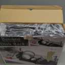 Runnatal Dish Drying Rack, Stainless Steel Dish Rack with Drainboard for Kitchen Counter and Sink, Large Capacity Dish Drainer, Detachable 2-in-1 Utensil Holder, Cup Holder, Black