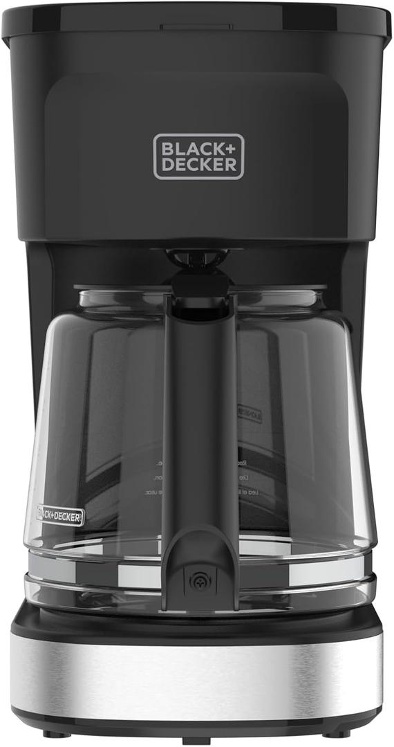 BLACK+DECKER CAFCRAFT 12-Cup Coffee Maker, One-Switch Drip Coffeemaker with Vortex Showerhead Technology, Sneak-A-Cup, Keep Warm Function, Stainless Steel