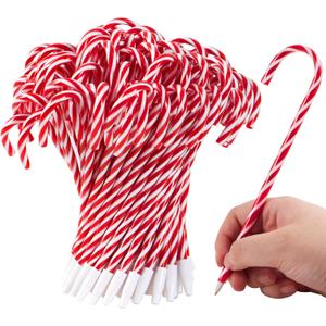 JOYIN 100 PCS Christmas Candy Cane Pen Bulk, Blue Ink Ballpoint Pens for Kids Gifts, Xmas Stationery Supplies School Party Favors, Kids Pens Classroom Favor Carnival Prize Stocking Stuffers
