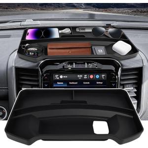 12 inches and 14.4 inches Screen Dashboard Storage Organizer Compatible with Dodge RAM 1500 2019-2026, Anti-Slip Silicone Dashboard Tray Replacement Accessories