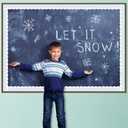 3 x BeYumi Winter Snowflake Border Trim - 65ft Winter Christmas Sage Blue Snowflake Plaid Scalloped Rolled Border Trim Checkered Bulletin Board Borders School Classroom Office Chalkboard Door Decoration
