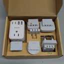 European Travel Plug Adapter Set, 8-in-1 Travel Adapter with 4 AC, 4 USB Ports (2 USB C), US to EU/UK Universal Adapter, International Power Adapter with Type C/G/A/I/D/M Detachable Plugs