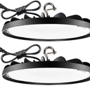 150W UFO LED High Bay Light, 20250lm 5000K Daylight UFO LED High Bay Shop Lights [450W MH/HPS Equiv.] 100-277V IP65 Waterproof Commercial Bay Lighting for Warehouse Workshop Factory Shop, 2 Pack