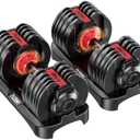 TYZDMY Adjustable Dumbbells Set of 2，Free Weights Dumbbells Set，Adjustable Dumbbell Set，52.5 lbs pair 105 lbs，15 in 1，for Men/Women Gym Equipment for Home Strength Training Equipment