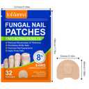 Toenail Treatment Extra Strength - 32 Pcs Nighttime Nail Patches, Overnight Toe Nail Treatments for Damaged Nails Foot Nails Repair and Care, 8-Hour Restores Healthy Appearance (2PCS)