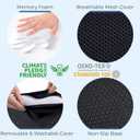 5 STARS UNITED Seat Cushion - Memory Foam Chair Cushion for Tailbone Pain Relief - Ergonomic Support for Coccyx, Sciatica & Butt - Office, Desk & Gaming Chair, Car Seat, Wheelchair, Airplane, Black