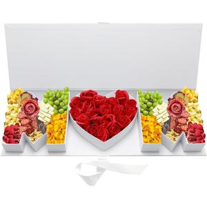 Empty Mother's Day MOM Cardboard Letter Fillable Box Floral Sweets Gifts Decorative Box(White MOM)