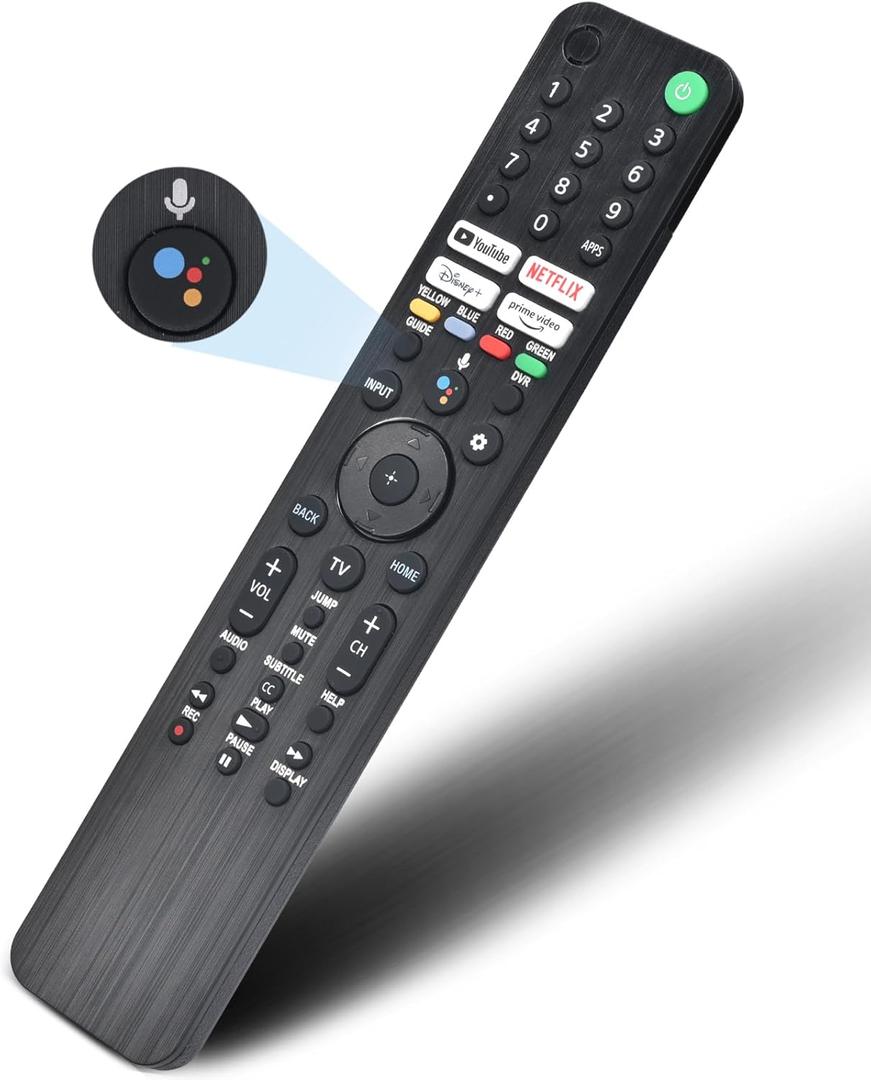 Voice Remote Replacement for Sony Smart TV:Comptible for 2019-2023 Sony Bravia OLED LED 4K 8K UHD, Android TV with Shortcuts YouTube and Netflix etc.