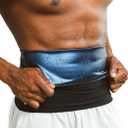 Sweat Shaper Premium Waist Trimmer for Men, Waist Trainer Sauna Belt, Neoprene-Free Waist Cincher, Sauna Slimming Belt (4X-Large, Black)