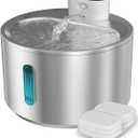 QANYI Wireless Cat Water Fountain Stainless Steel, 140oz/4L Cat Drinking Fountain Large Battery Operated with 3 Filters, Cordless Pet Water Fountain for Cats Dogs Indoor with Motion Sensor