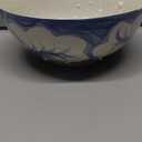 Maxdot Blue and White Bowl 10 x 5 Inch Large Hand Painted Stoneware Decorative Vase Bowl with Floral Chinoiserie Ceramic Design for Kitchen Centerpiece Creative Home Decor