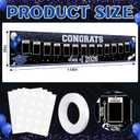 HunnmingRe Large 2026 Graduation Decorations K-12 Photo Banner Blue Congrats Grad Yard Sign Class of 2026 Photo Banner for Kindergarten High School Middle School Graduation Party Supplies