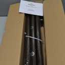 Double Curtain Rod, 1 Inch Bronze Long Dual Curtain Rods 84 to 120 Inch with Aluminium Modern End Cap Finial, Adjustable Heavy Duty Window Treatment Rod, Telescopic Metal Double Drapery Pole Set 36-120