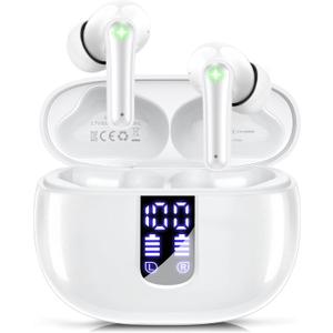 Ear Buds Wireless Earbuds - Bluetooth 5.3 Headphones (48H Playback) Built in Mic with LED Display Charging Case, IP7 Waterproof Earphone for iPhone Andriod Phones Laptop Sports Workout