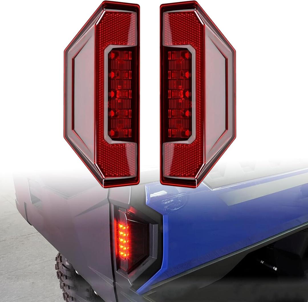UTV LED Tail Lights Compatible with Polaris Ranger 900 XP 1000 570 Full Size 2014-2024, General XP XP4 1000 2017-2021, Replaces #2412774 2411866, Red Taillights Brake Stop Light (2 pack)