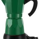 Coffee Pot 6 Cup Electric Espresso Coffee Maker Italian Moka Maker 300ml Portable Aluminum Espresso Machine Cafetera Moka Pot with Detachable Base, Gift for Home Travel(Dark Green)