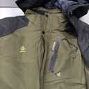 ASPO Men's Waterproof Ski Jacket Winter Warm Snow Coat Fleece lined Snowboard Hooded Mountain Windbreaker Raincoat Hiking Army Green XL