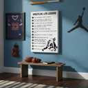 Inspirational Wrestling Life Lessons Canvas Wall Art 16x24in
