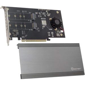 Dual M.2 NVMe Ports RAID to PCIe 3.0 x16 Interface (x8 Bandwidth) Bifurcation Riser Controller - SI-PEX40158